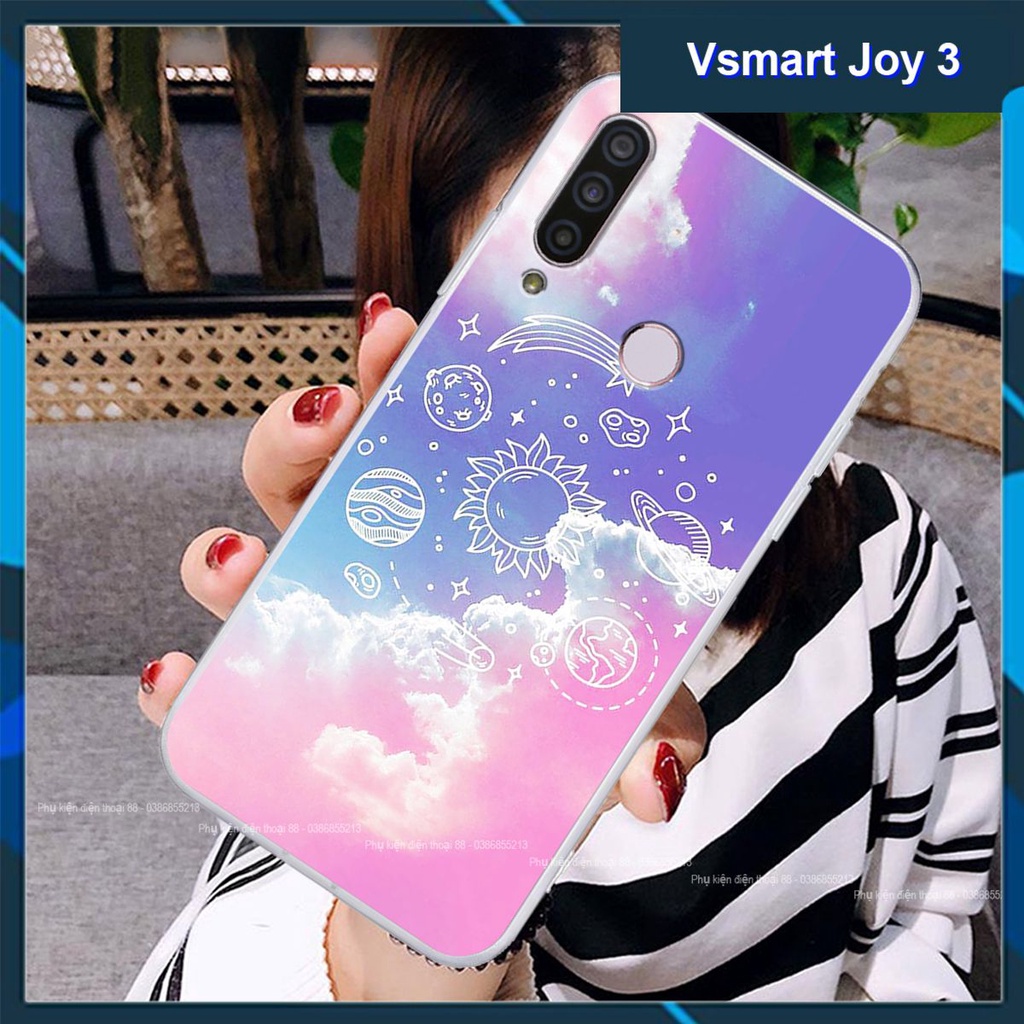 Ốp lưng 3D Vsmart Joy 3 hình hoa, vũ trụ đẹp - CAO CẤP - SANG TRỌNG