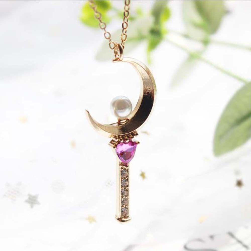 Vòng cổ Mặt Hình Mặt Trăng Ngôi Sao Trong Suốt Phong Cách Nhật Bản Dễ Thương