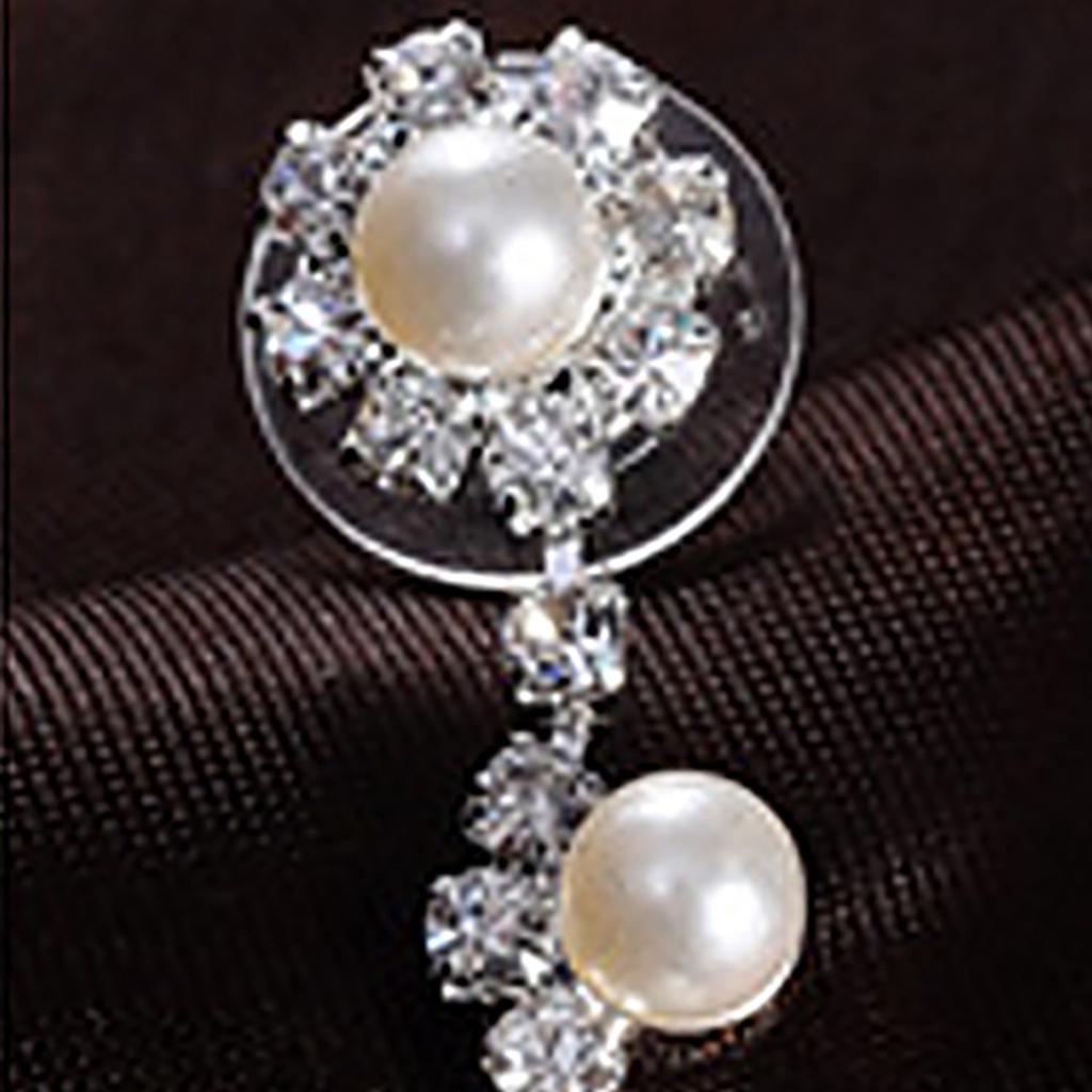 Bộ dây chuyền khuyên tai thiết kế đính đá quý nhân tạo thanh lịch sang trọng quý phái dành cho nữ