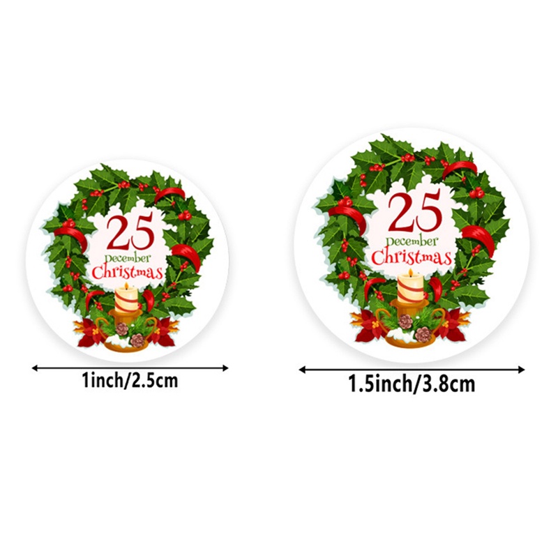 Cuộn 500 Sticker Dán Trang Trí Giáng Sinh