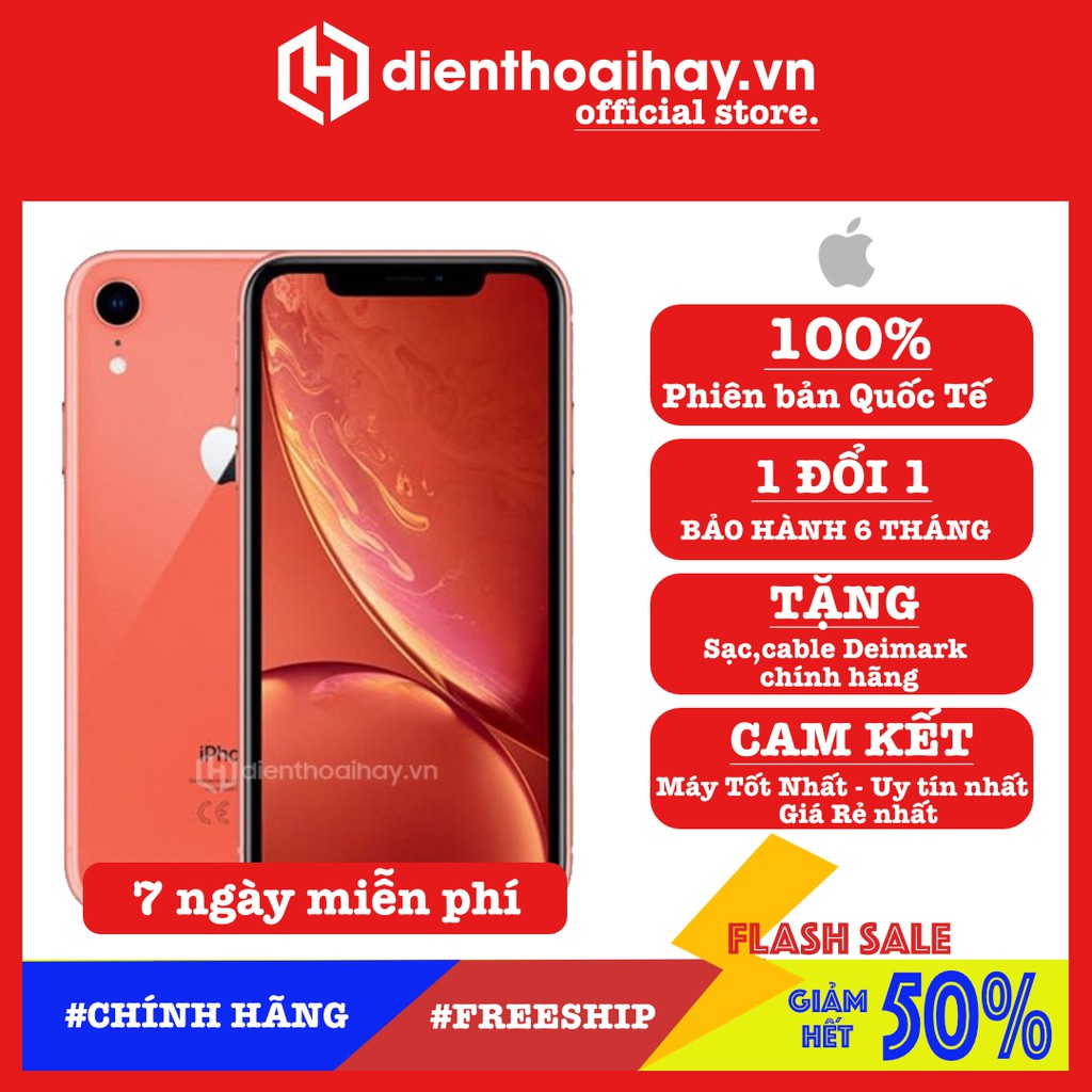 Điện thoại iPhone XR Cũ Hình Thức Đẹp Bảo Hành 6 Tháng ⚡7 Ngày Dùng Thử