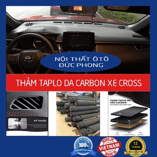 Thảm Taplo Ô Tô Toyota Corolla Cross Da Cacbon 3 Lớp Đức Phong, Chống xước, Chống Nóng, Bảo Hành 12 Tháng Lỗi 1 Đổi 1