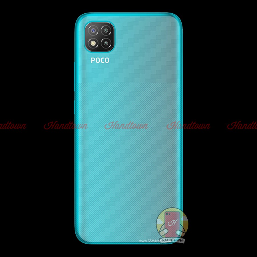 Miếng Dán Lưng Cacbon Xiaomi Poco C3 pocoC3 Không Full Viền Bảo Vệ Mặt Lưng Máy Khỏi Bụi Bẩn Chống Trầy Xước Va Đập