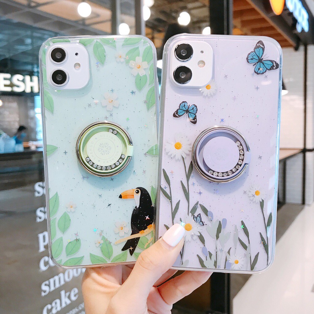 SALE  Ốp lưng I-KURA HÌNH Hoa kèm ring ĐÁ SAMSUNG NOTE 9 / S10 PLUS /S20 /PLUS / ULTRA /S8/S9/ PLUS
