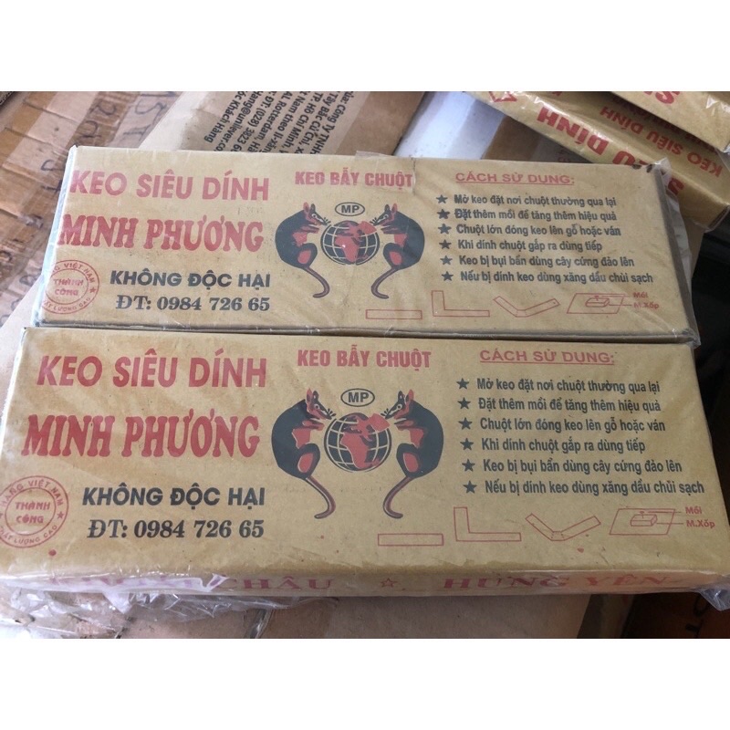 Keo dính chuột Minh Phương loại xịn 1 tấm to 140g rất hiệu quả không độc hại