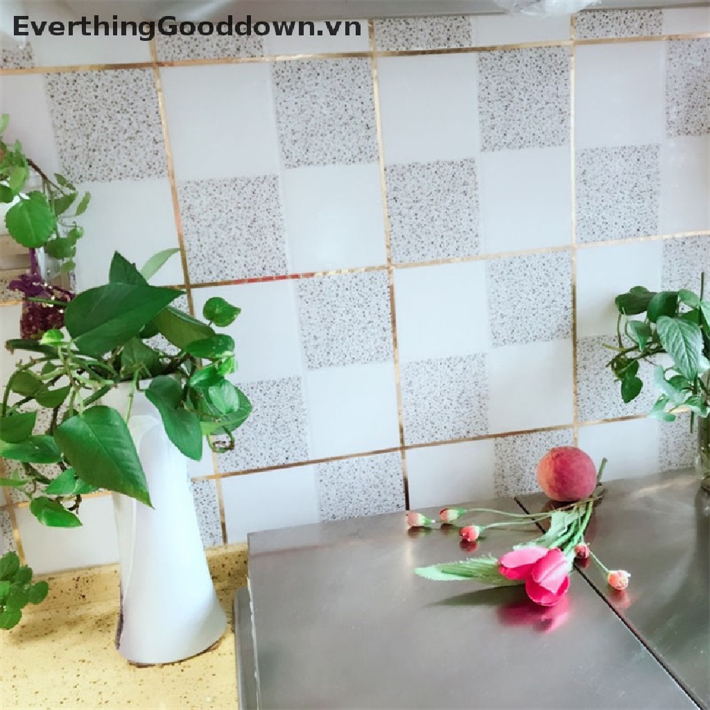 Cuộn Băng Keo Gốm Sứ Màu Vàng / Bạc / Đen Tự Dính Trang Trí Nhà Cửa