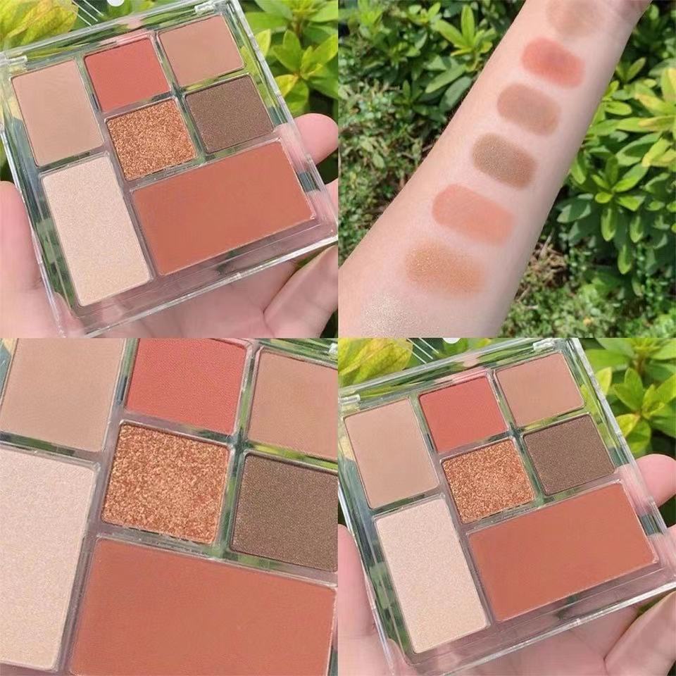 [Hàng mới về] Bảng Phấn Mắt Màu Lì Và Ánh Nhũ Kết Hợp Thời Trang