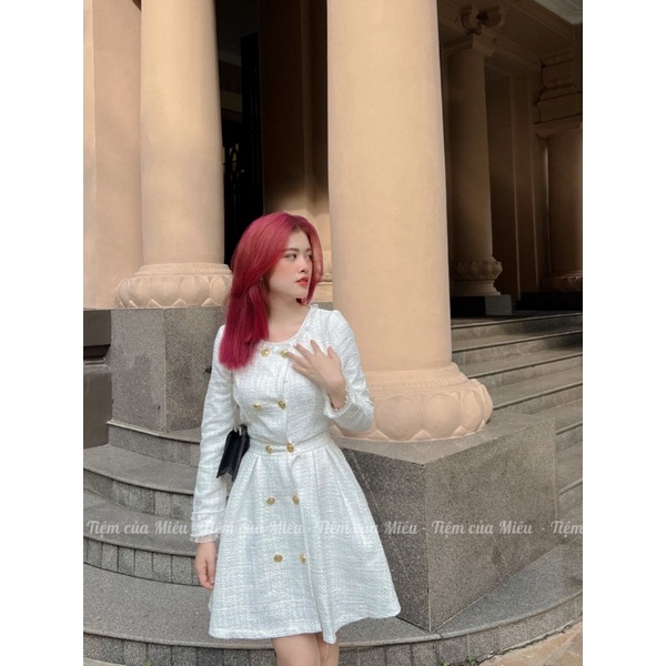 [Signora Dress] Váy dạ hoạ tiết Lala Crush