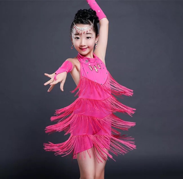 Đầm khiêu vũ trẻ em cổ yếm 3cm