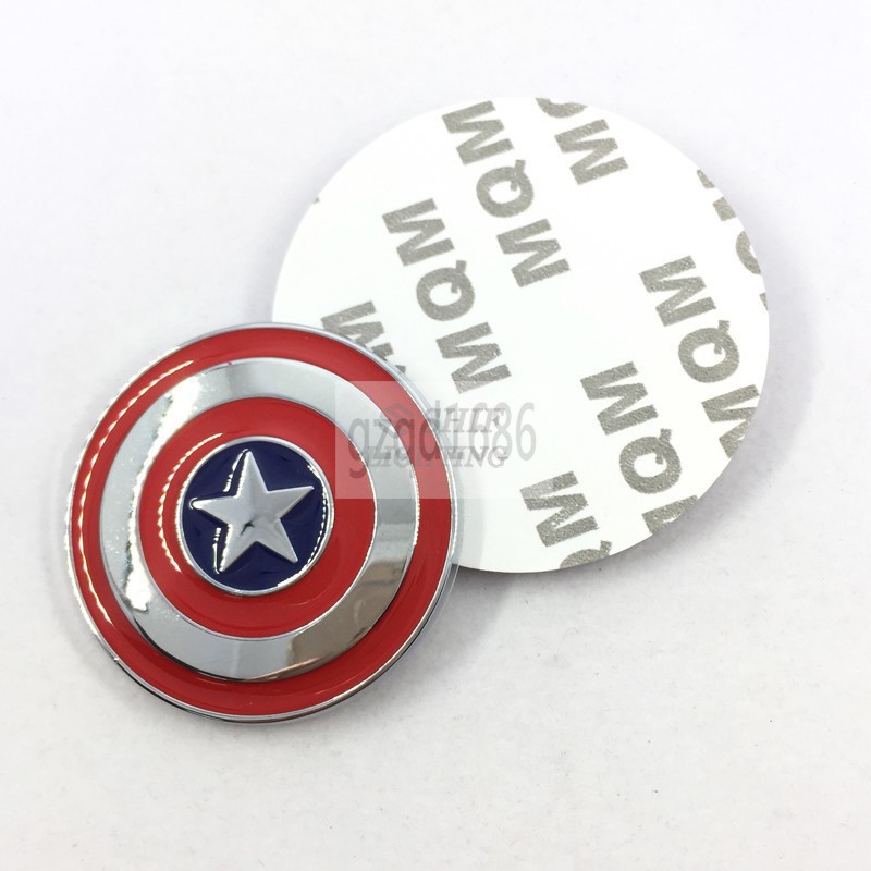 Logo Kim Loại Dán Xe Hơi Hình Captain America 3 Phong Cách Và Cá Tính