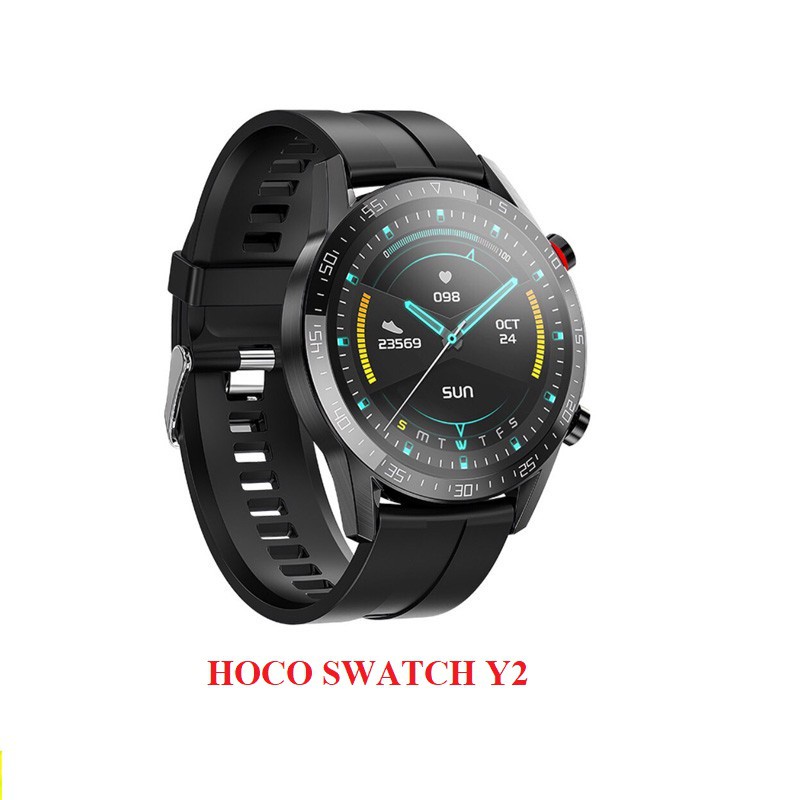 Đồng hồ thông minh Smart Watch hoco Y2 chống nước, Nghe gọi, thông báo, theo dõi sức khỏe, màn hình màu cảm ứng