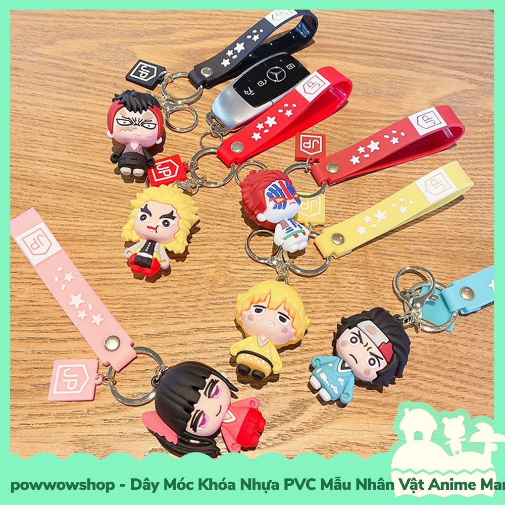 [Sẵn VN - Hỏa Tốc] Dây Móc Khóa Nhựa PVC Mẫu Nhân Vật Hoạt Hình Anime Manga Kimetsu No Yaiba Stand