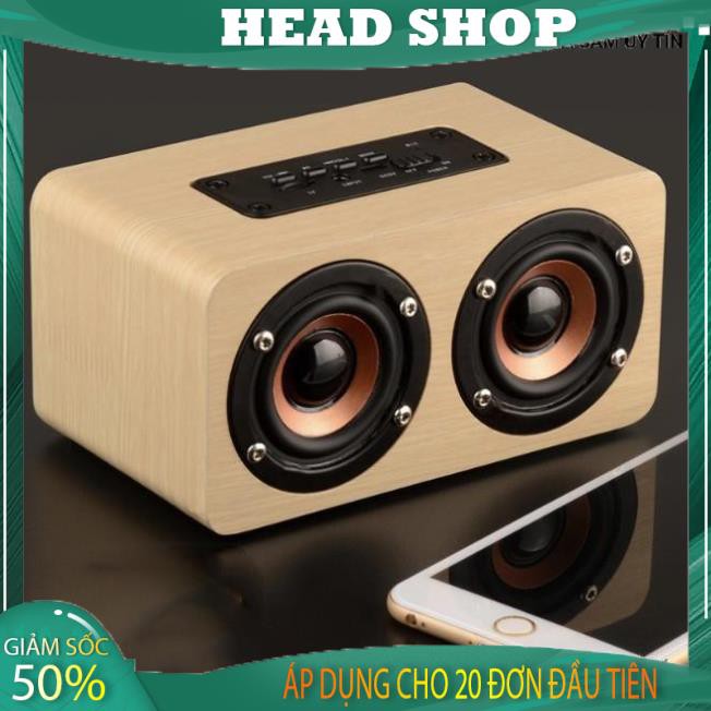 Loa Bluetooth gỗ không dây V5 Âm Thanh Stereo Sống Động ( Gía sập sàn ) HEAD SHOP