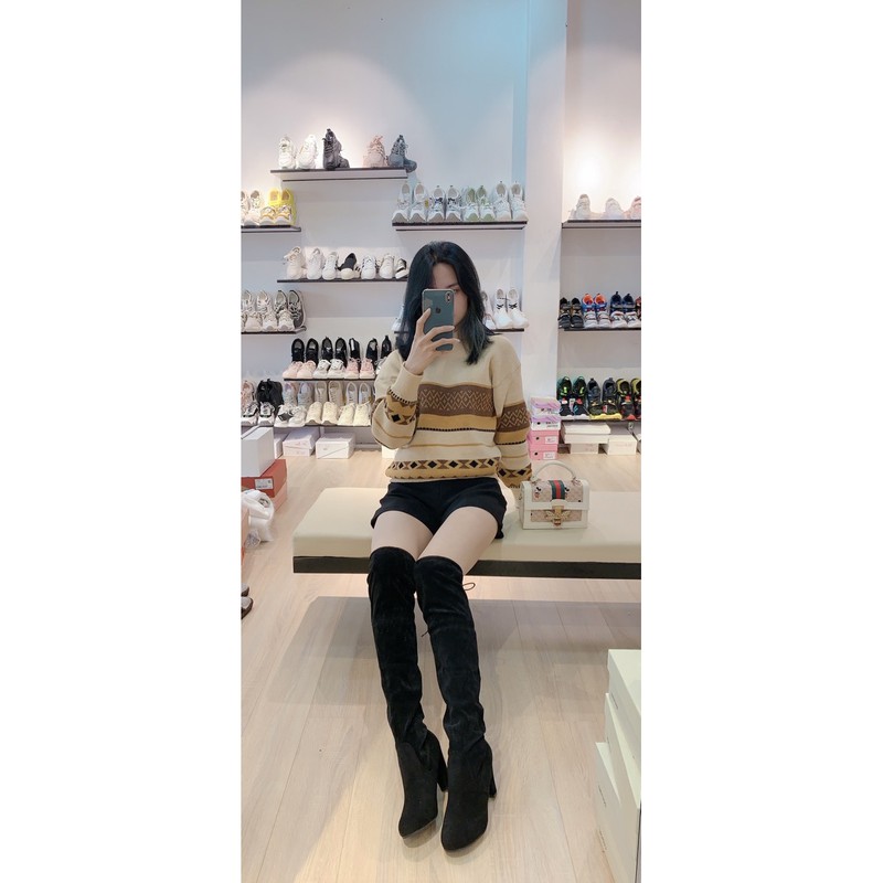 Bốt Boot Đùi Da Lộn Ôm Sát Fullbox Hàng Quảng Châu Cao Cấp | BigBuy360 - bigbuy360.vn