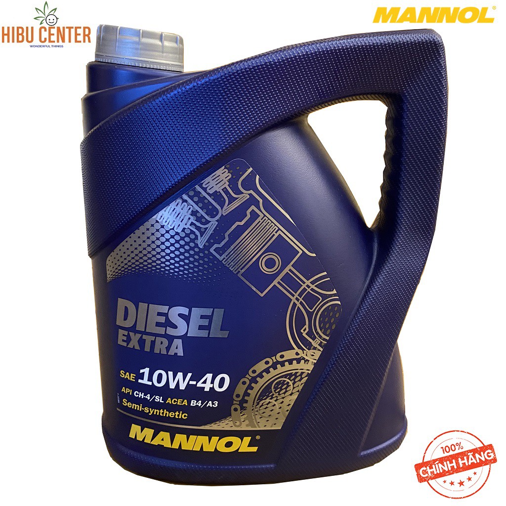 [Cao Cấp] Nhớt MANNOL 7504 Diesel Extra 10W-40 CH-4/SL | A3/B4 – 5L Hàng Đức Chính Hãng – HIBUCENTER