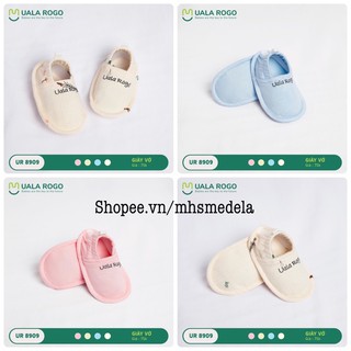 UR8909 Giày vớ mềm mịn cho bé sơ sinh Uala Rogo vải sợi sồi