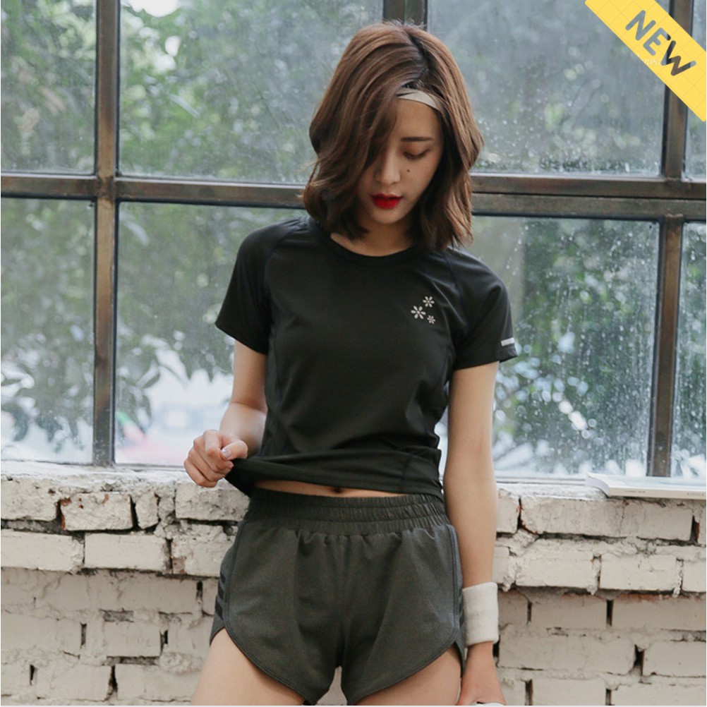 Áo thun phông ngắn thể thao nữ Mandy (Đồ tập gym,yoga) II A1 KIT SPORT VIỆT NAM