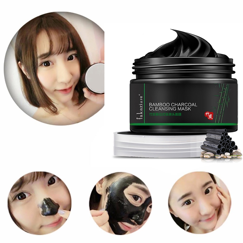 [Hàng mới về] Bộ cọ và mặt nạ than tre lột mụn đầu đen làm sạch sâu hiệu quả (có bán lẻ)