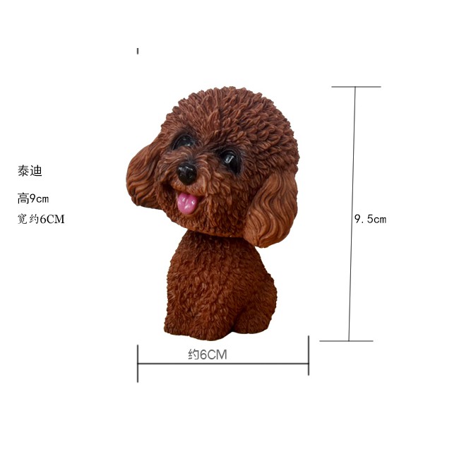 Tượng chó Poodle loại to đẹp trang trí xe hơi, bàn làm việc, làm quà tặng cực yêu - D&amp;A Shop.