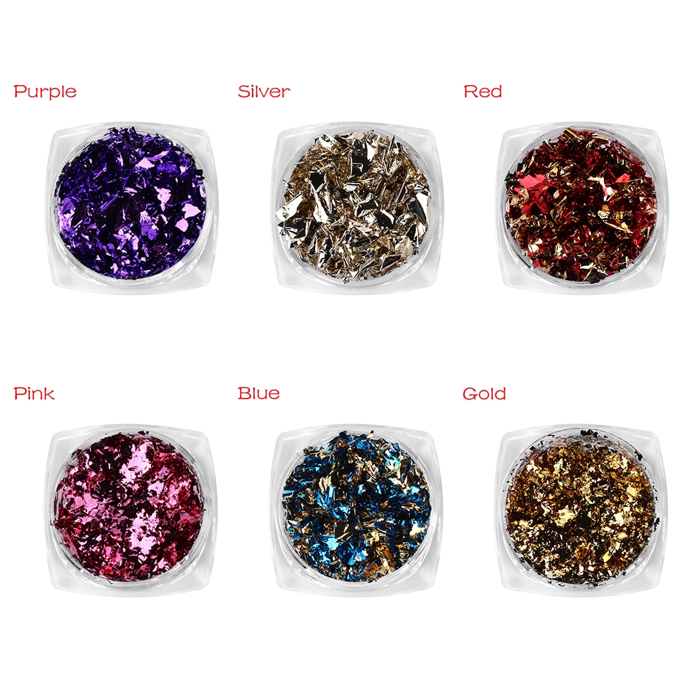 Hộp đựng hạt kim tuyến lấp lánh đầy màu sắc cho móng tay