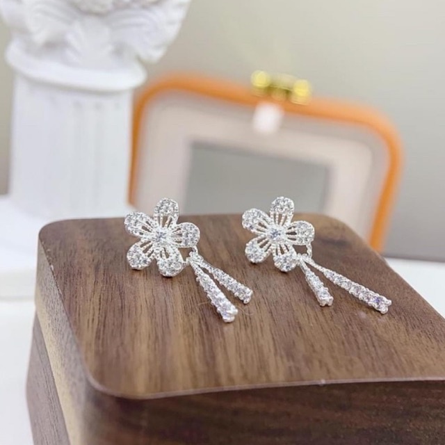 Bông tai bạc cao cấp, xinh đẹp quyến rũ tính tế thời trang Mainomi Shop Bạc Xinh