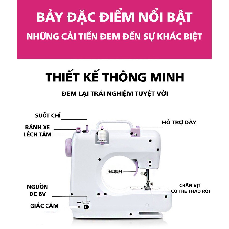 Máy may, máy khâu 12 đường may KIÊM VẮT SỔ - hàng loại I