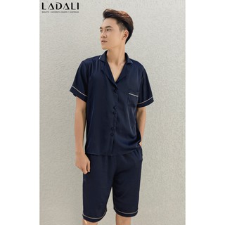 Bộ Ngủ Pijama Nam Lụa Satin Thêu Tên Hàng Thiết Kế Ladali
