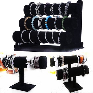 Giá treo trang sức vải nhung 3 tầng tiện dụng