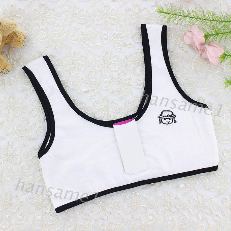 Áo Lót Croptop Hai Dây Bản Rộng Thêu Họa Tiết Hoạt Hình Cho Bé Gái 6-16 Tuổi