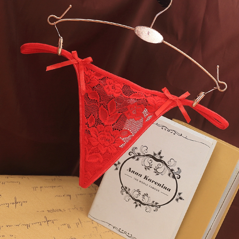 Quần lót ren lưng thấp với vòng kim loại chất lượng cao quyến rũ cho nữ 6809