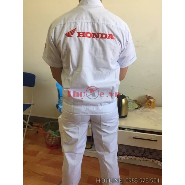 Đồng phục Honda - kỹ thuật viên  - quần áo sửa xe cao cấp - Thế Giới Thợ Xe