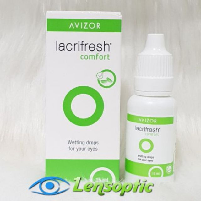 Nước nhỏ mắt lens Avizor Lacrifresh Comfort 15ml, nước mắt nhân tạo cho kính áp tròng-Lens Optic