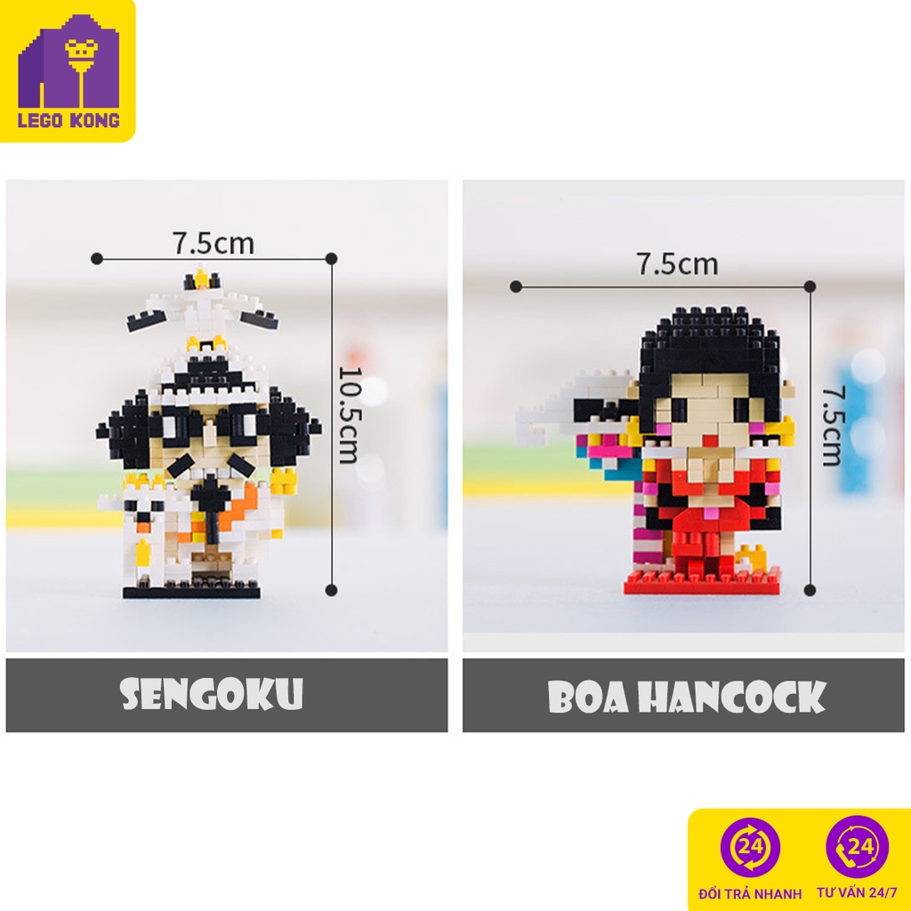 Đồ chơi lắp ráp mô hình block One piece nano block viêm đế sabo anime naruto xếp hình magic block cute minifigure manga