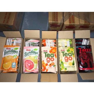 Thùng 50 gói nước trái cây oishi Nho/ Cam/ Bưởi/ teago chanh/ teago đào/ táo/ t-rexx