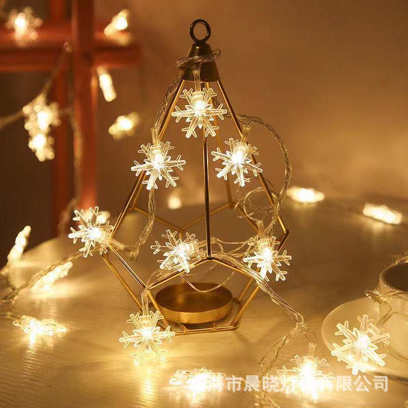 Dây Đèn Led Trang Trí Hoa Tuyết 5m 50 Bóng 2 Chế Độ Sử Dụng Pin Đèn Decor Phòng Tiệc Nhà Hàng Khách Sạn Haochi