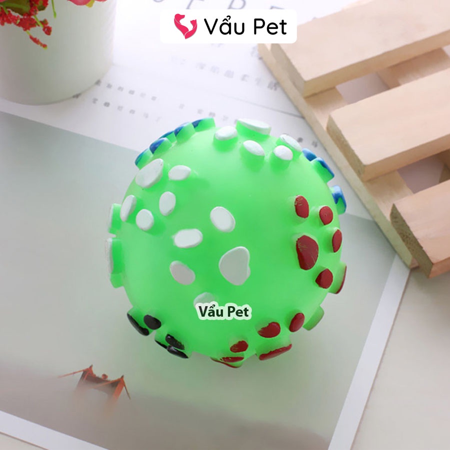 Bóng cao su dấu chân - Đồ chơi cho chó mèo thú cưng Vẩu Pet Shop