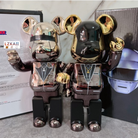 Mô Hình Nhân Vật Bearbrick × Daft Punk - Thomas Bangalter & Homem-Christo 400% 28cm
