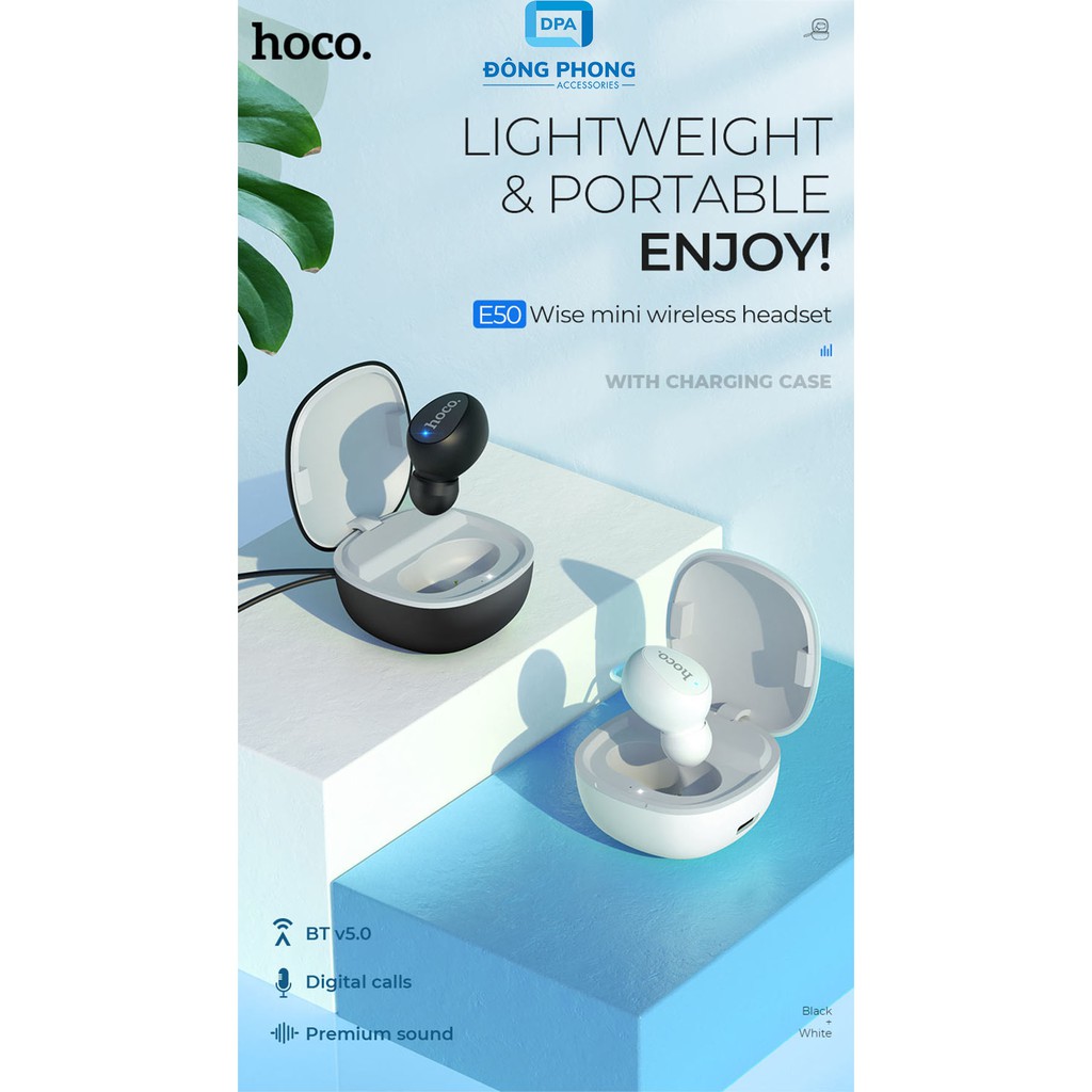 Tai nghe Bluetooth Mini Hoco E50 Cảm Ứng Chạm Chính Hãng