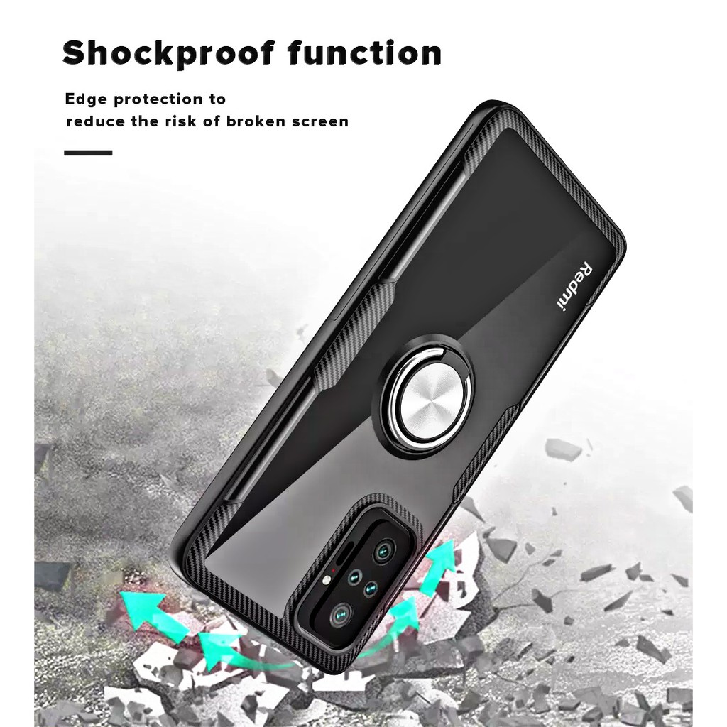 Ốp lưng Redmi Note 10 Pro FREESHIP Từ 50k chống sốc giá đỡ Iring lưng trong viền màu cao cấp