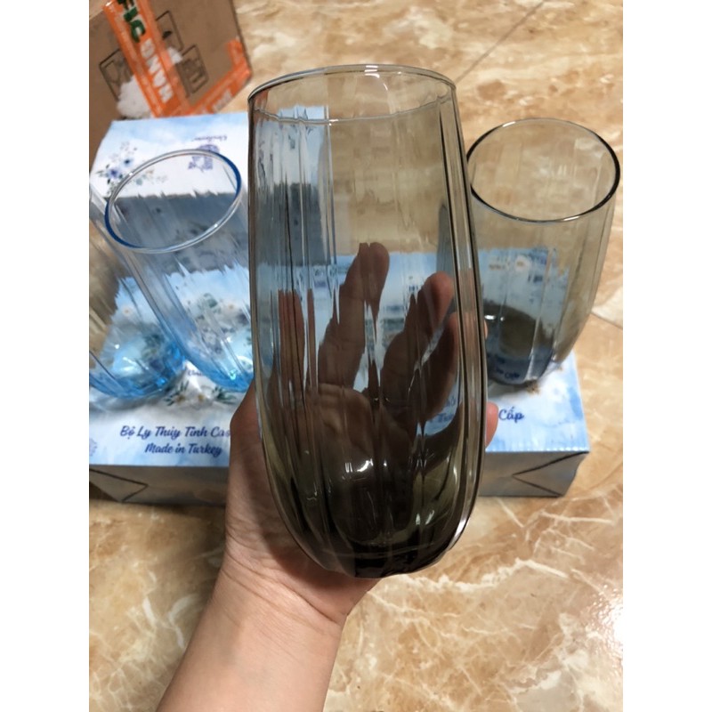 combo 2 ly thuỷ tinh đen thổ nhĩ kỳ  cao cấp 500ml -quà tặng unilever | BigBuy360 - bigbuy360.vn