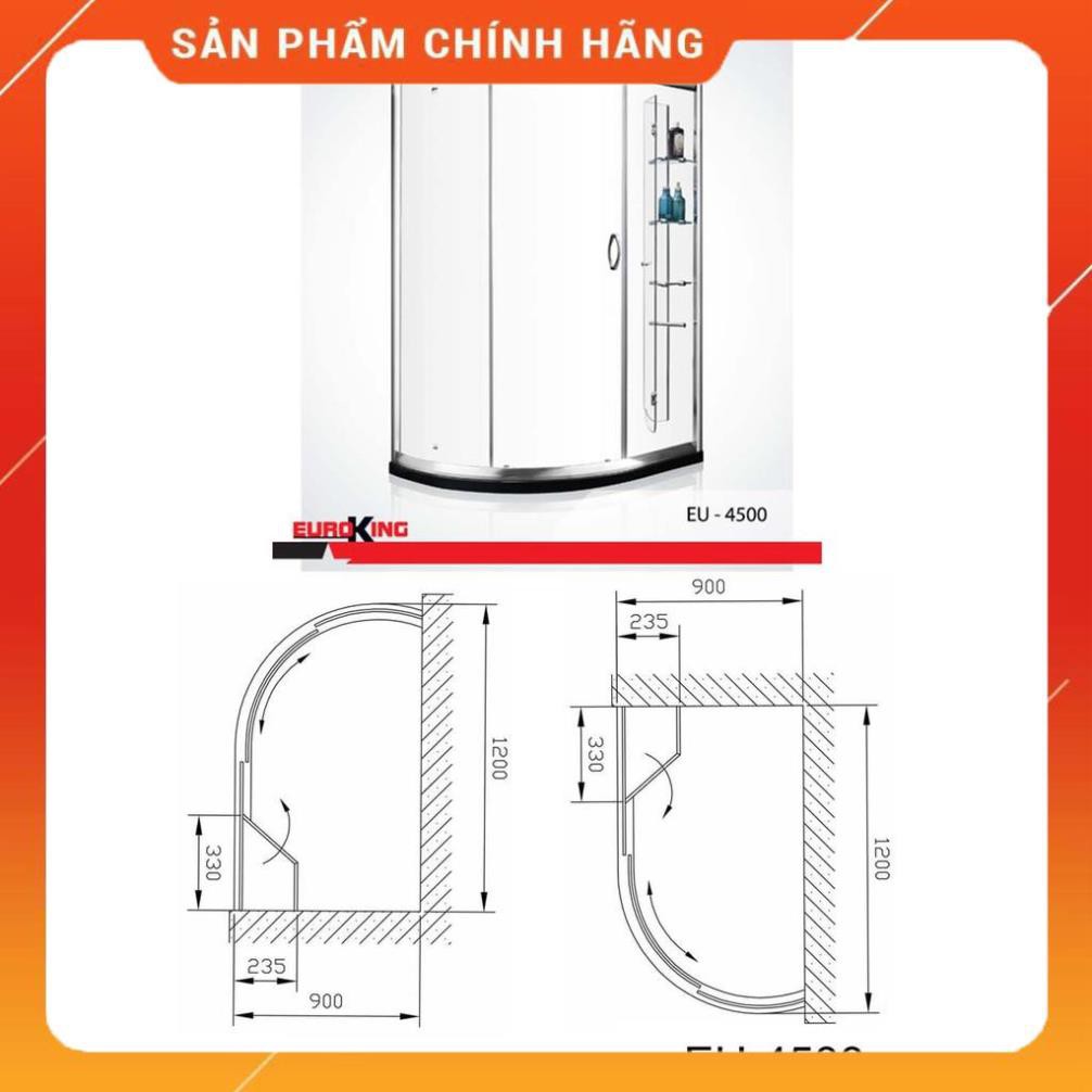 (FREESHIPP) Phòng tắm vách kính Euroking EU-4500, bảo hành 02 năm