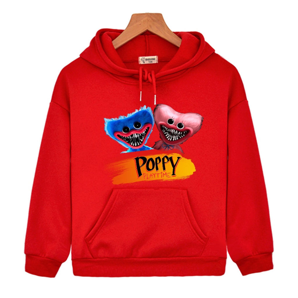 áo hoodie bé trai bé gái in hình hoạt hình Poppy Playtime, áo thu đông chất đẹp đủ size 5-80kí cho các tuổi 2/3/4/5/7/
