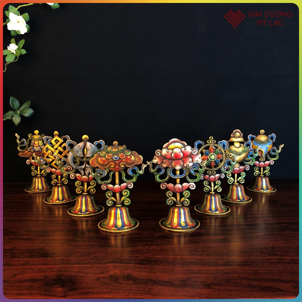 Tám Biểu Tượng Cát Tường Mật Tông [Kim Cương Hỷ Lạc] Vẽ Màu