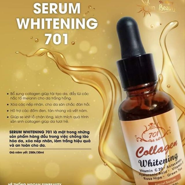 [Chính hãng] Serum dưỡng trắŉg da chốnǥ oxɏ hóa collągen Whitening Facial