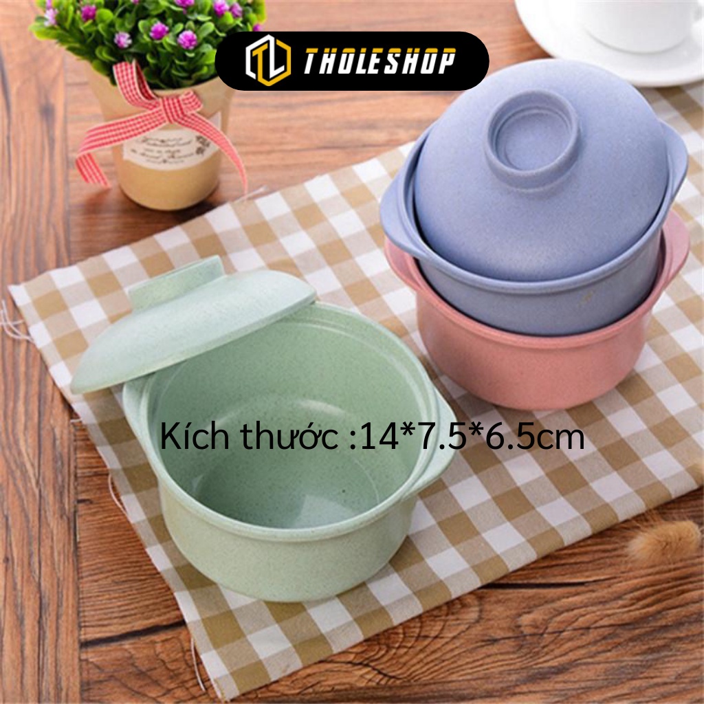 Bát Ăn Mì Có Nắp Đậy - Tô Ăn Mì Lúa Mạch Giữ Nhiệt Tốt Phong Cách Nhật Bản 8442