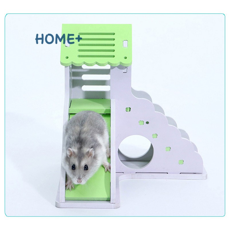 Nhà Gỗ Mini Thân Thiện Với Môi Trường Dễ Lắp Ráp, Có Thể Giặt Rửa, Đồ Chơi Cho Hamster Nuôi Thú Cưng, Đồ Chơi Trẻ Em My