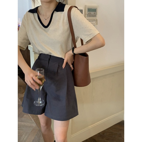 Áo Sweater Tay Ngắn Dáng Rộng Thời Trang Mùa Hè Dễ Phối Đồ Cho Nữ | BigBuy360 - bigbuy360.vn