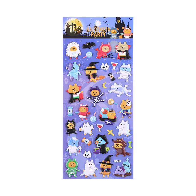 Sticker Dán Trang Trí Halloween Hình Quả Bí Ngô Hoạt Hình Đáng Yêu Cho Bé