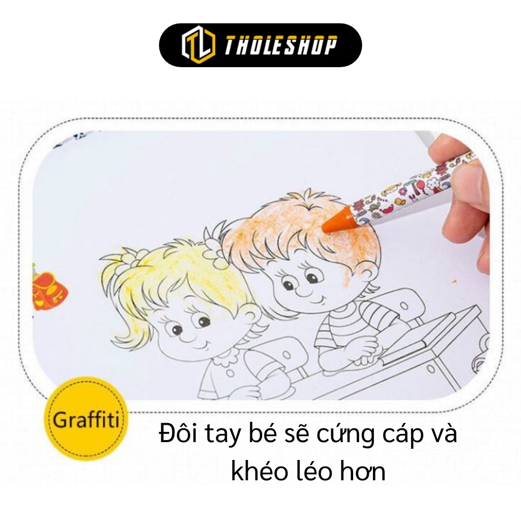 Bút Màu Sáp - Bộ Tranh Tô Màu 3D Nghệ Thuật Cho Bé Tập Vẽ 7810