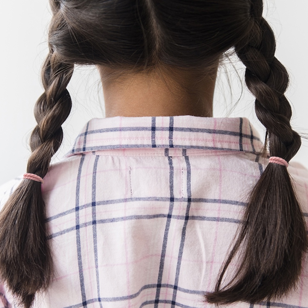 1 Dây Buộc Tóc Cao Su Mềm Mỏng Co Giãn Nhiều Màu Sắc Tùy Chọn Đơn Giản Không Đau Cho Bé Gái